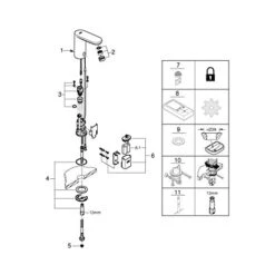 Grohe GRO-36439000 36439000-Grifo De Baño, Nero -Stile Bagno 28532284 3