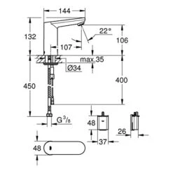 Grohe GRO-36439000 36439000-Grifo De Baño, Nero -Stile Bagno 28532284 4