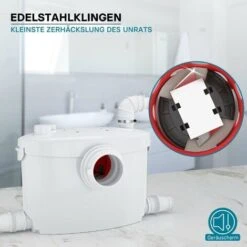 XPOtool 4/1 Trituratore WC Macreatore 400W Cassetta Pompa Triturstrice -Stile Bagno 28600602 3