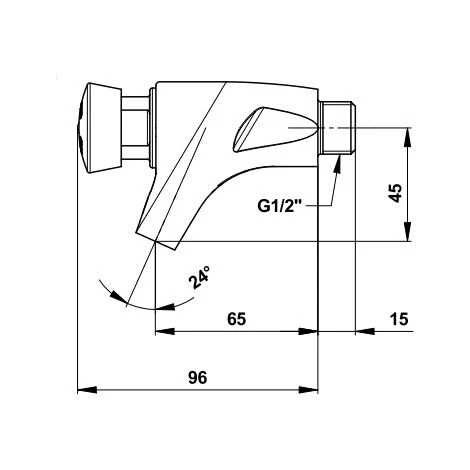 Rubinetto Temporizzato A Parete Per Lavabo Presto Italia In Ottone Cromato Cromato 2 Rubinetto Temporizzato A Parete Per Lavabo Presto Italia In Ottone Cromato Cromato - immagine 2