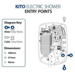 Triton - Doccia Elettrica Kito, 10,5 KW, Cromata -Stile Bagno 29116836 4