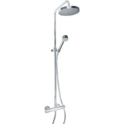 PAINI Colonna Per Doccia Con Rubinetto Termostatico Doccino E Soffione Da 200mm Stile Moderno E Lineare Design 78CR689THABS2P1 Made In Italy