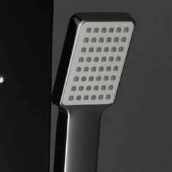 Pannello Colonna Doccia In Acciaio Con Miscelatore Idromassaggio Cascata Doccino Monticelli Colore: Nero -Stile Bagno 29544731 4