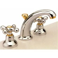 Miscelatore Batteria Lavabo 3 Fori In Stile Vintage Resp Old America 120 | Cromo/Oro