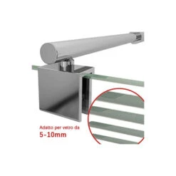 SIRHONA Barra Stabilizzatrice Regolabile 700-1200 Mm Per Box Doccia, Barra Di Fissaggio In Vetro In Acciaio Inossidabile, Per Parete Fissa Da Bagno, Cromo Lucido -Stile Bagno 29675279 3