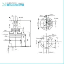 Cartuccia Di Ricambio 25 Mm Serie Quatra Feridras -Stile Bagno 30064570 3