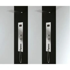 Kit Doccia A 4 Vie Con Idromassaggio E Cascata Acciaio Inox Da Incasso Fornito Completo -Stile Bagno 30097561 3