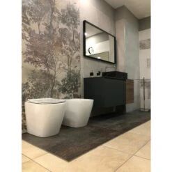 Moon Coppia Di Sanitari A Terra Senza Brida Con Scarico Rimless , Wc , Bidet E Coprivaso Soft-close , Fissaggi E Curva Tecnica Inclusa -Stile Bagno 30097564 4
