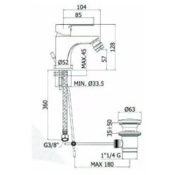 Set Miscelatore Lavabo E Bidet Paffoni Blu BLU135-BLU075 -Stile Bagno 30110829 3