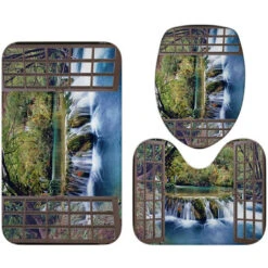 3Pcs / Set Copriwater Antiscivolo Per Vasca Da Bagno Impermeabile