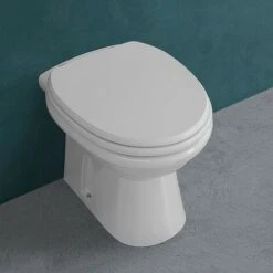 WC Singolo Tradizionale Serie Karla Con Scarico A Pavimento Colore Bianco