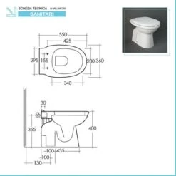 WC Singolo Tradizionale Serie Karla Con Scarico A Pavimento Colore Bianco -Stile Bagno 30972148 3