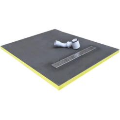 Pronto Per Affiancare Con Sifone + Griglia Inox Del Flusso Lineare Di Doccia Vassoio 120 X 90 X 3 Cm -Stile Bagno 31653565 3