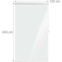 Relaxdays Tenda Per Doccia Moderna, 120x240 Cm, Vasca Da Bagno, Idrorepellente, Montaggio A Soffitto, Rullo,Trasparente -Stile Bagno 31803259 4