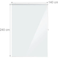 Relaxdays Tenda Per Doccia Moderna, 140x240 Cm, Vasca Da Bagno, Idrorepellente, Montaggio A Soffitto, Rullo,Trasparente -Stile Bagno 31803262 4