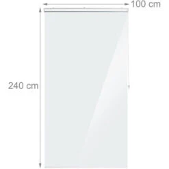 Relaxdays Tenda Per Doccia Moderna, 100x240 Cm, Vasca Da Bagno, Idrorepellente, Montaggio A Soffitto, Rullo,Trasparente -Stile Bagno 31803271 4