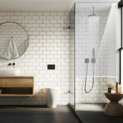 Relaxdays Tenda Per Doccia Moderna, 60x240 Cm, Vasca Da Bagno, Idrorepellente, Montaggio A Soffitto, Rullo,Trasparente -Stile Bagno 31803284 5