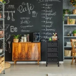 Relaxdays Carrellino Salvaspazio Con 4 Cassetti, Metallo & Plastica, Carrello Porta Trucchi Da Bagno, Multiuso, Bianco -Stile Bagno 31824664 3