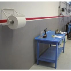 Portarotolo A Parete Metallico Bianco Supporto Rotolone Bobina Carta Asciugamani -Stile Bagno 31947396 3