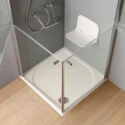 BOX DOCCIA DISABILI ANZIANI 90x90 IN CRISTALLO CON DOPPIA APERTURA A BATTENTE -Stile Bagno 3214869 3