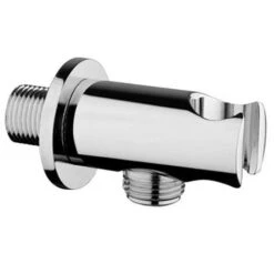 Set Doccia Cromo Con Doccino Tondo, Presa Acqua E Flessibile Acciaio -Stile Bagno 32350163 4