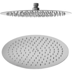 Kit Doccia Tondo Cromo Con Set Doccia + Soffione Acciaio 20 Cm + Braccio 40 Cm -Stile Bagno 32350169 4