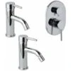 SET RUBINETTI BAGNO LAVABO, BIDET, INCASSO DOCCIA CON DEVIATORE FASSA