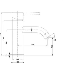 RUBINETTO LAVABO FINITURA NERO OPACO FASSA -Stile Bagno 32809165 4