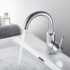 Rubinetto Lavabo Monocomando Monoforo Girevole A 360 Miscelatori Monocomando Per Lavabi Miscelatore Bagno Cromato