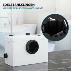 Wiltec 3in1 Trituratore WC Maceratore 600W Cassetta Pompa Trituratrice -Stile Bagno 3297349 4