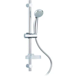 Saliscendi Box Doccia Asta Con Doccetta Acciaio E Abs 3 Getti Mod. Aurora -Stile Bagno 3310399 3