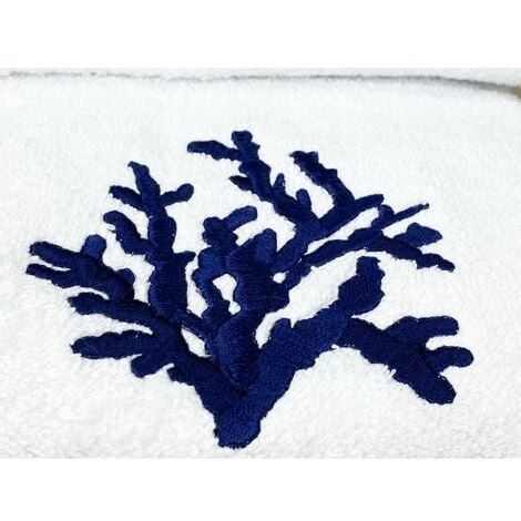 SET Asciugamani CORALLO BLU Puro Cotone Made In Italy 3 SET Asciugamani CORALLO BLU Puro Cotone Made In Italy - immagine 3