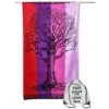 TELO MARE In Spugna Puro Cotone ALBERO DELLA VITA ROSSO E VIOLA Misura Grande Cm. 90 X 170 E Zaino Spiaggia