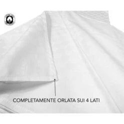 Tovaglia Sfusa In FIANDRA BIANCA Puro Cotone Cm. 140x140 X4 Persone -Stile Bagno 33540114 3