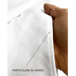 Tovaglia Sfusa In FIANDRA BIANCA Puro Cotone Cm. 140x140 X4 Persone -Stile Bagno 33540114 4