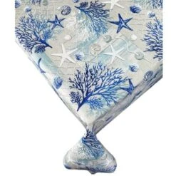 TOVAGLIA In COTONE Mare MARINO Coralli BLU Cm. 140x140 X4 Persone -Stile Bagno 33601794 3