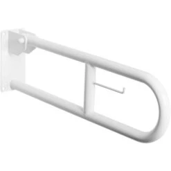 Maniglione Barra Da Appoggio Ribaltabile Portarotolo Per Bagno Disabili Anziani