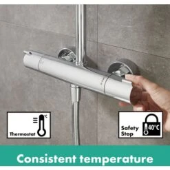 Con Hansgrohe - MyFox Si Ottiene Un Bagno Termostato / Alta Qualità Doccia Con Inverter Integrato In Una Delle Due Maniglie In Metallo. -Stile Bagno 34037557 4