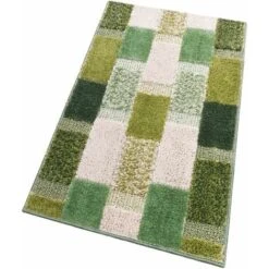 Tappeto Bagno Moderno Soffice Antiscivolo Assorbente Scendiletto Doccia 100% Made In Italy Verde - 50x80 Cm