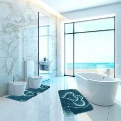 Tappeto Bagno Cuori Soffice Antiscivolo Assorbente Scendiletto Doccia 100% Made In Italy Grigio - 50x80 Cm -Stile Bagno 34361342 3