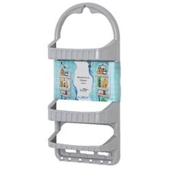 Mensola Doccia Ankora Rettangolare 3 Ripiani In Plastica Grigio 27X12X62 Cm