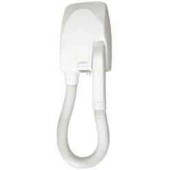 Asciugacapelli A Parete Con Tubo Flessibile Presa Rasoio 3 Velocità