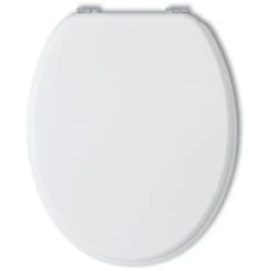 SEDILE WC UNIVERSALE BIANCO COPRIWATER IN LEGNO LACCATO