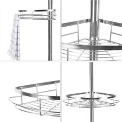Mensola Doccia Telescopica In Acciaio Inox A 4 Ripiani Per Bagno Doccia -Stile Bagno 35183092 4