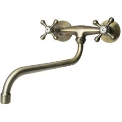 Gruppo Lavello Attacco Parete Serie Etoile Vecchio Ottone