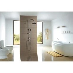 Colonna Doccia Serie Gru Con Soffione Di Diametro 20 Cm E Doccino 5 Funzioni 5 Colonna Doccia Serie Gru Con Soffione Di Diametro 20 Cm E Doccino 5 Funzioni -Stile Bagno 3606995 3