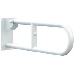 Maniglione Serie Care Ribaltabile In Acciaio Laccato Bianco 70 Cm