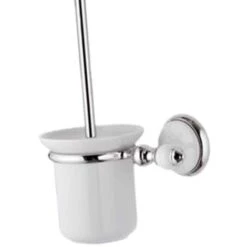 Portascopino In Ceramica Bianca Sabbiato - Serie Epoca -Stile Bagno 3608644 3