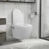 Nova Toilette Senza Bordo Sospesa Con Funzione Bidet Ceramica Vari Colori Colore : BIANCO