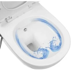 Nova Toilette Senza Bordo Sospesa Con Funzione Bidet Ceramica Vari Colori Colore : BIANCO -Stile Bagno 36240502 5